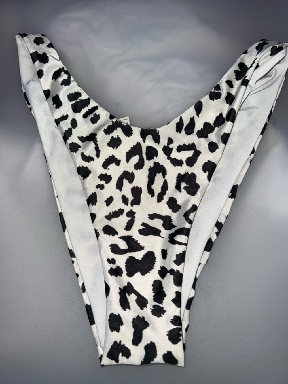 aerie Black and White Leopard Print Bikini Bottom Cheeker
